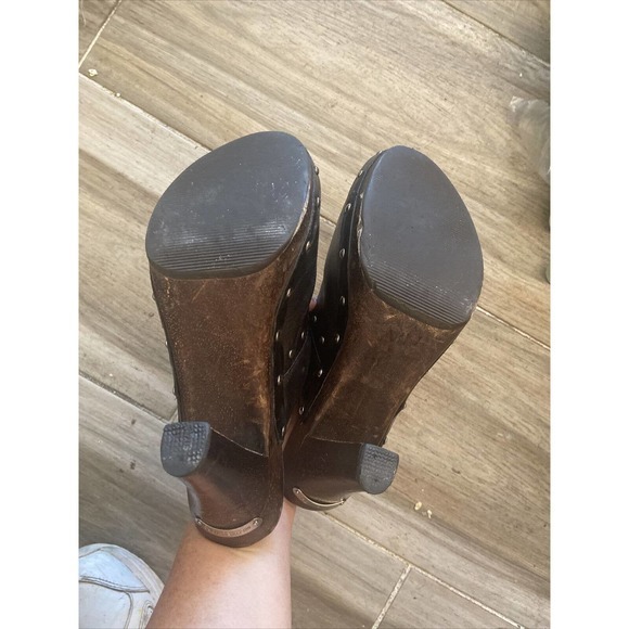 Womens Michael Kors Leather Studed Mules-Size 8 - Picture 9 of 9